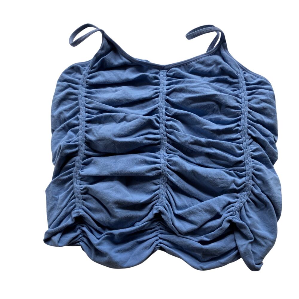 Fabletics Anya Seamless Ruched Tank Size L Blue Green Set of 2 - Picture 2 of 7